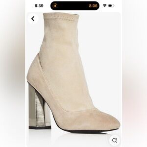 Senso Suede Ankle Block Heel Bootie in Cream size 37 (6.5 women’s)